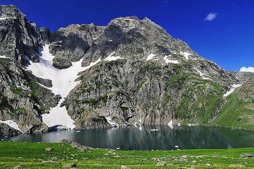 Gadsar Lake alpine flowers and glacial waters Sonamarg