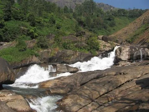 Atukkad and Mountain Waterfalls Near Munnar Highlands