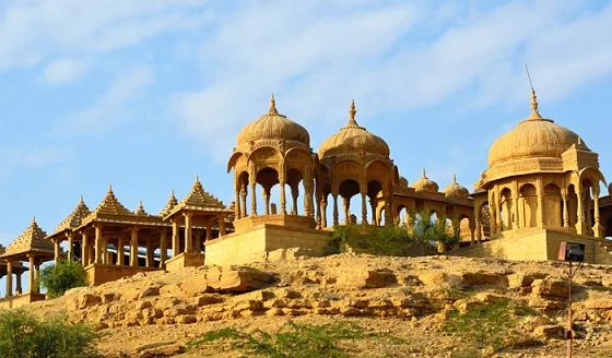 Exquisite Royal Cenotaphs and Carved Stone Chhatris in Rajasthan