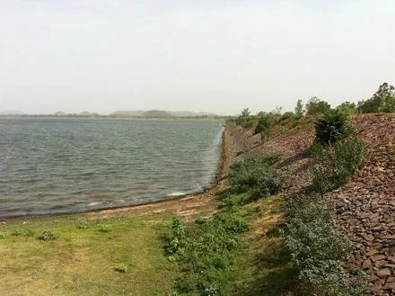 Beni Sagar Dam Reservoir and Sunset Promenade in Khajuraho Madhya Pradesh