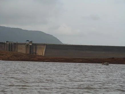 Panshet Reservoir in Western Ghats Foothills Pune