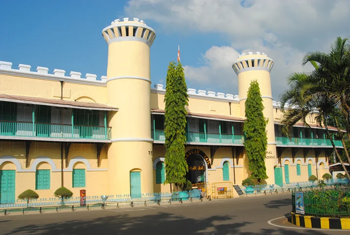Preserved Solitary Cell Corridors and Red Brick Wings at Cellular Jail