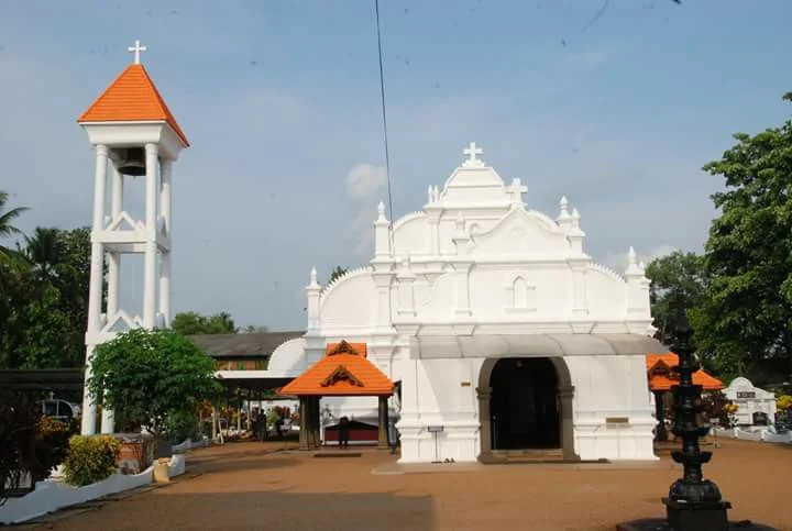 Paliakkara St George Orthodox Syrian Church Facade and Belfry in Thiruvalla