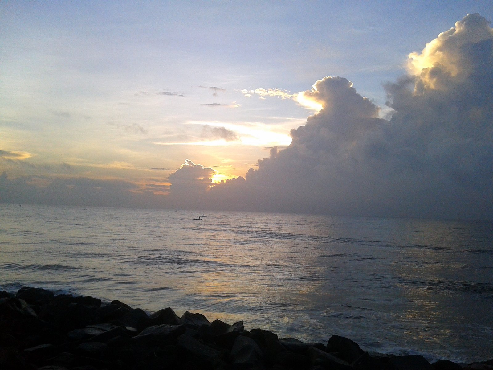 Yanam beach park on the Godavari bank