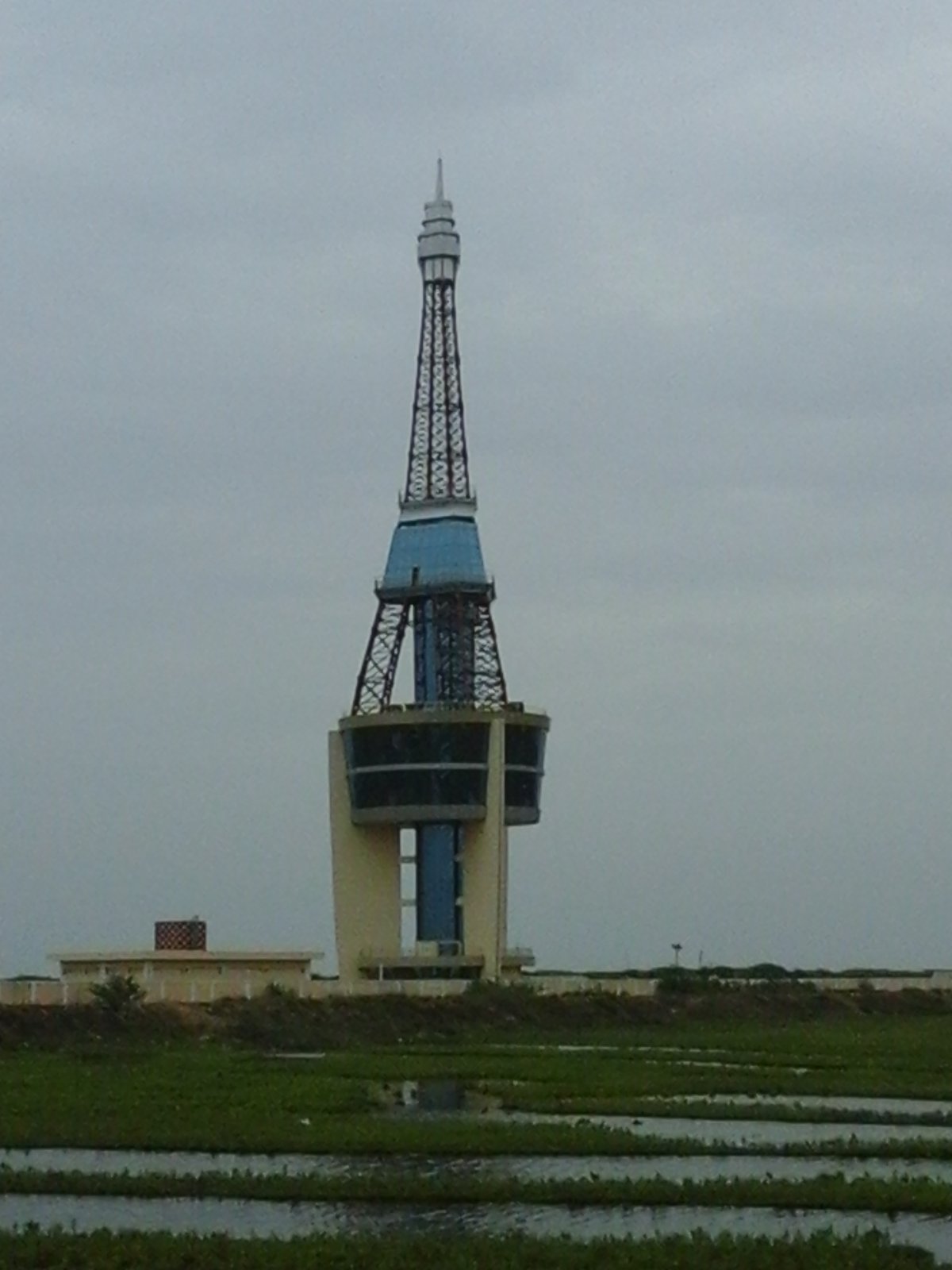 Evening lights along the Yanam promenade