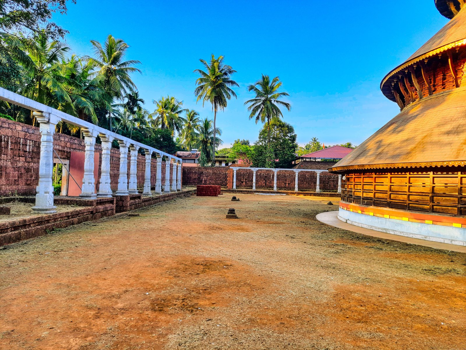 Adoor Temple Gopuram and Sacred Courtyard