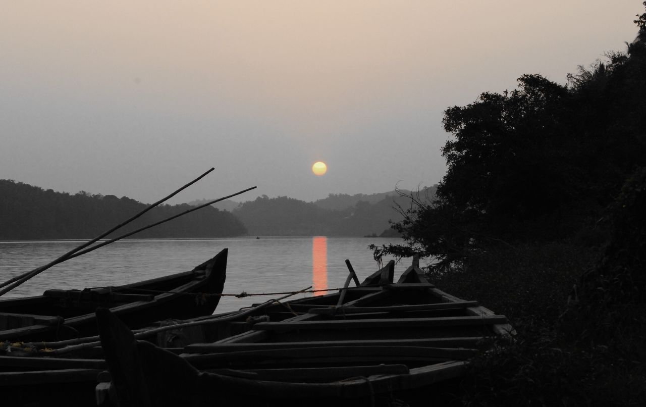 Sunset over Chaliyar River at Mavoor