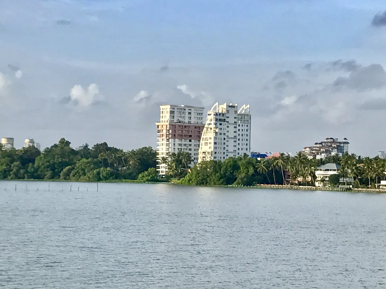 Veeranpuzha Lake Backwaters and Palm-Fringed Islands Near Cochin Kerala