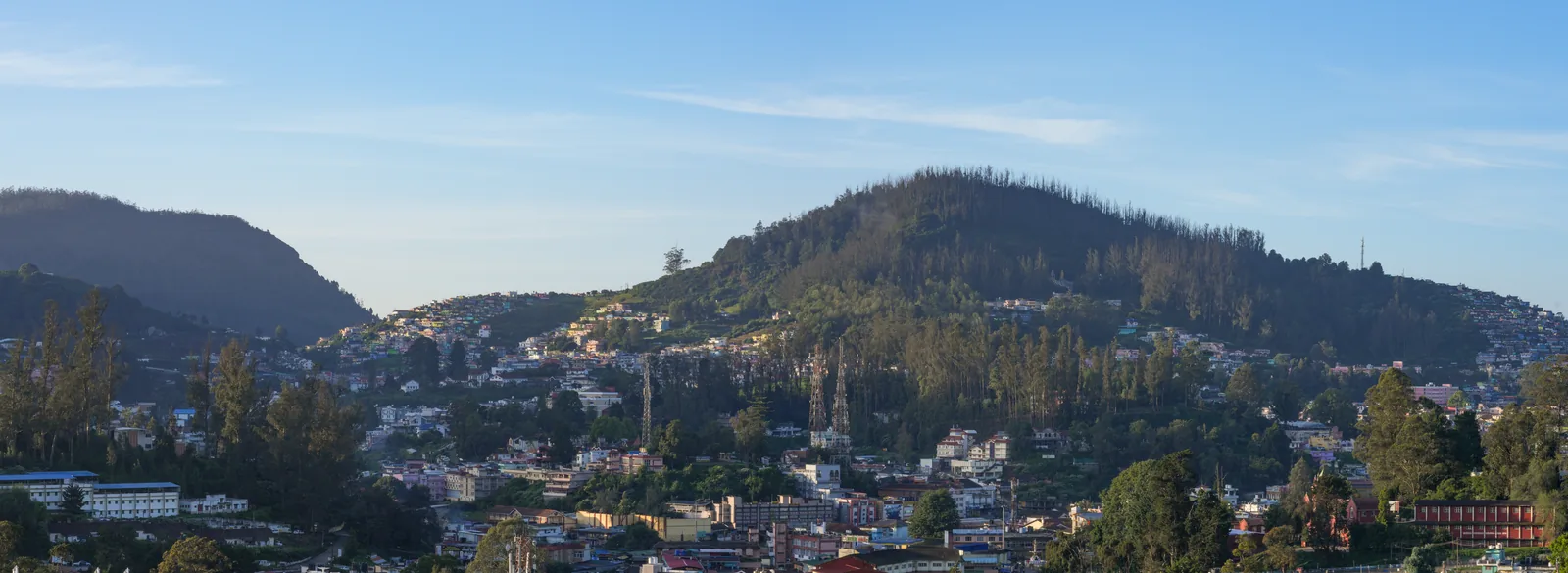 Rolling Nilgiri Hills Panorama and Mountain Valleys Around Coonoor