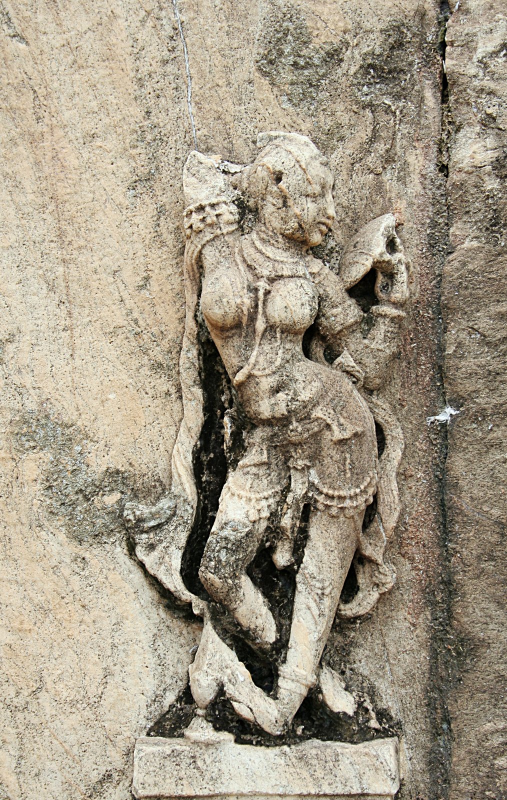 Woman, sculpture, Neelkanth temple, Alwar district, Rajasthan, India, Todabhim