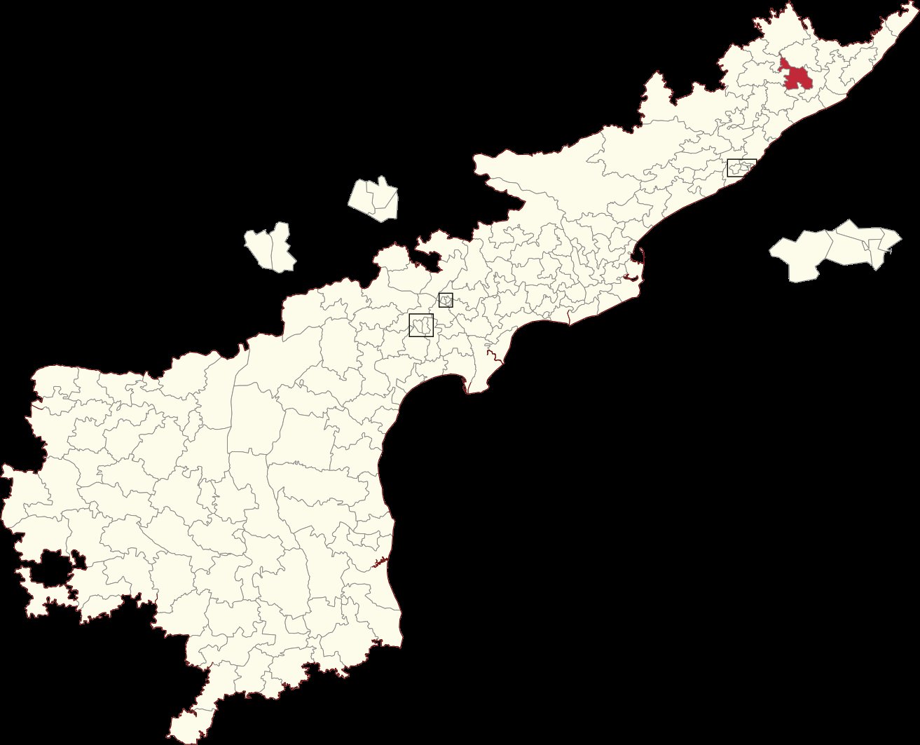Legislative Assembly constituencies of Andhra Pradesh (9-Rajam highlighted)