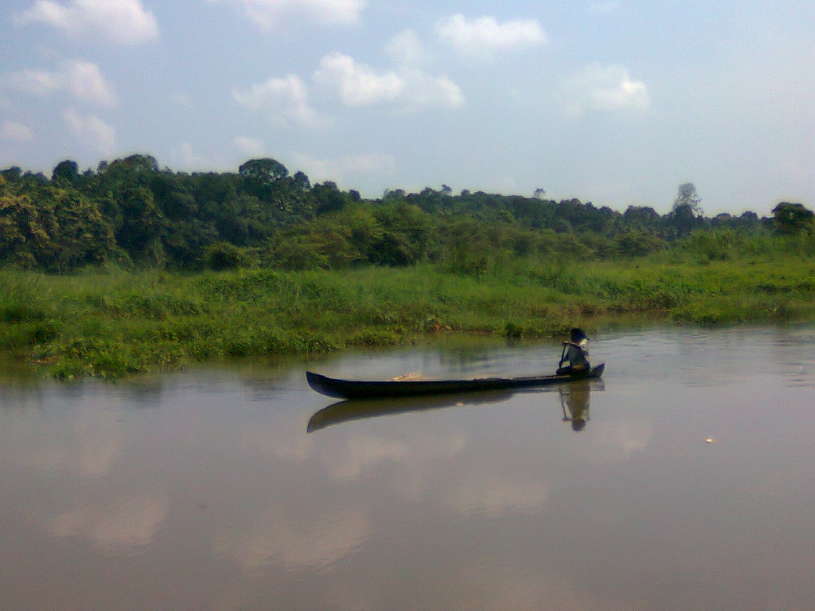 Muvattupuzha river countryside near Thodupuzha