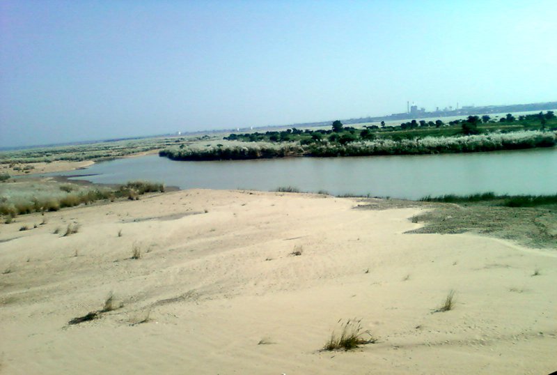 Godavari river at Rajahmundry near the zamindar route