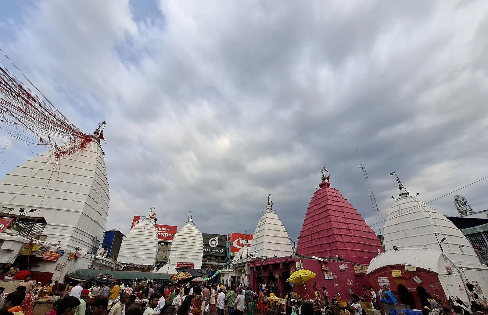 Temples packed inside the Baidyanath Dham complex