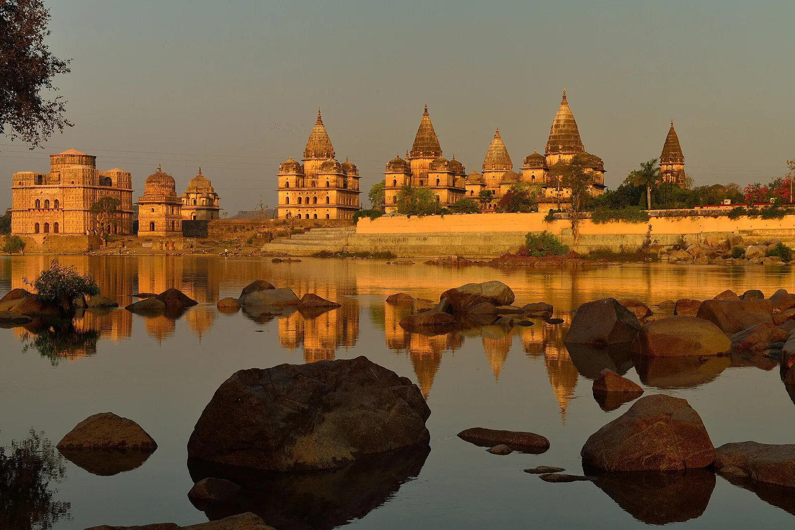 Scenic Barda Dam Reservoir and Betwa River Basin Countryside