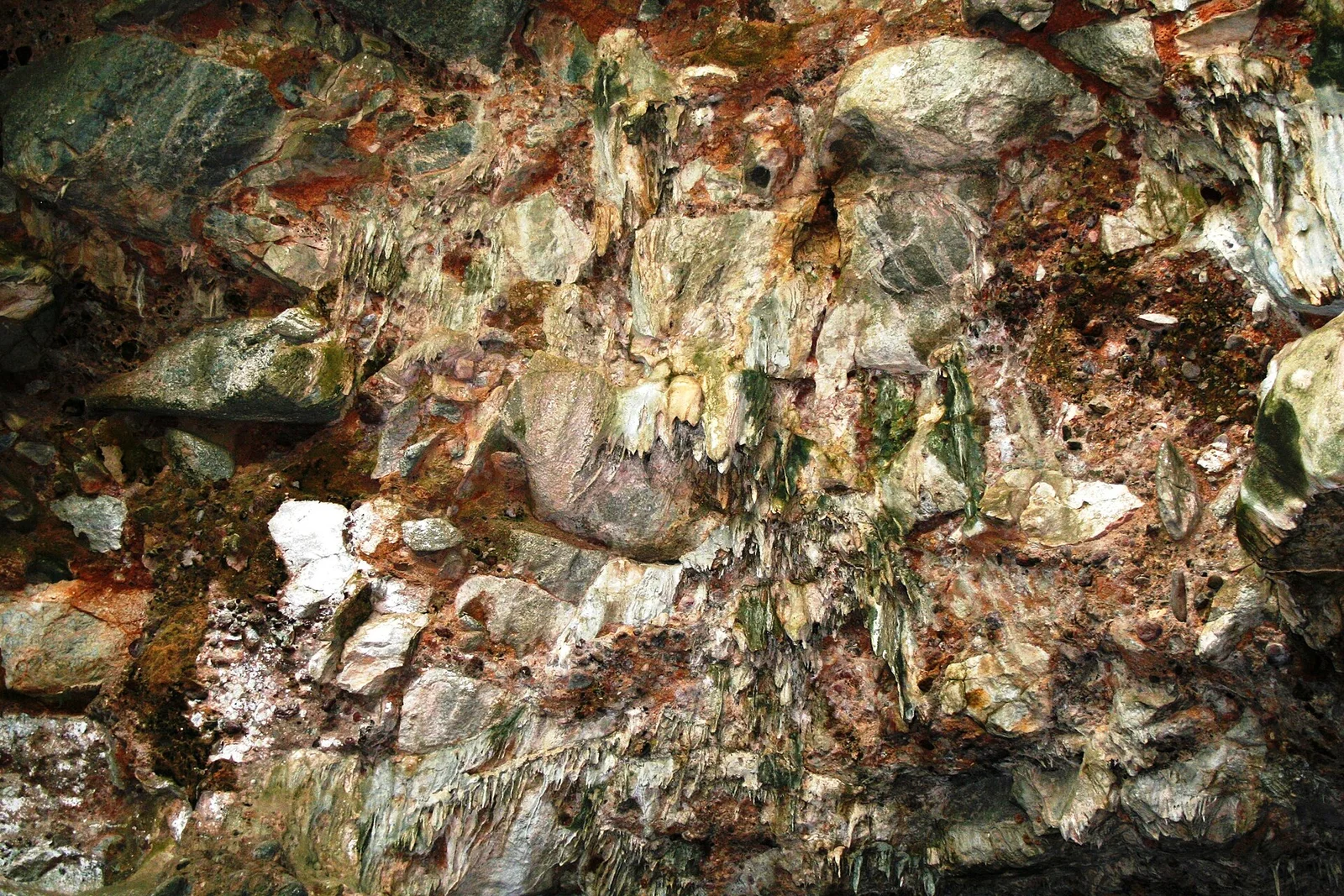 The illuminated interior chambers of Borra Caves