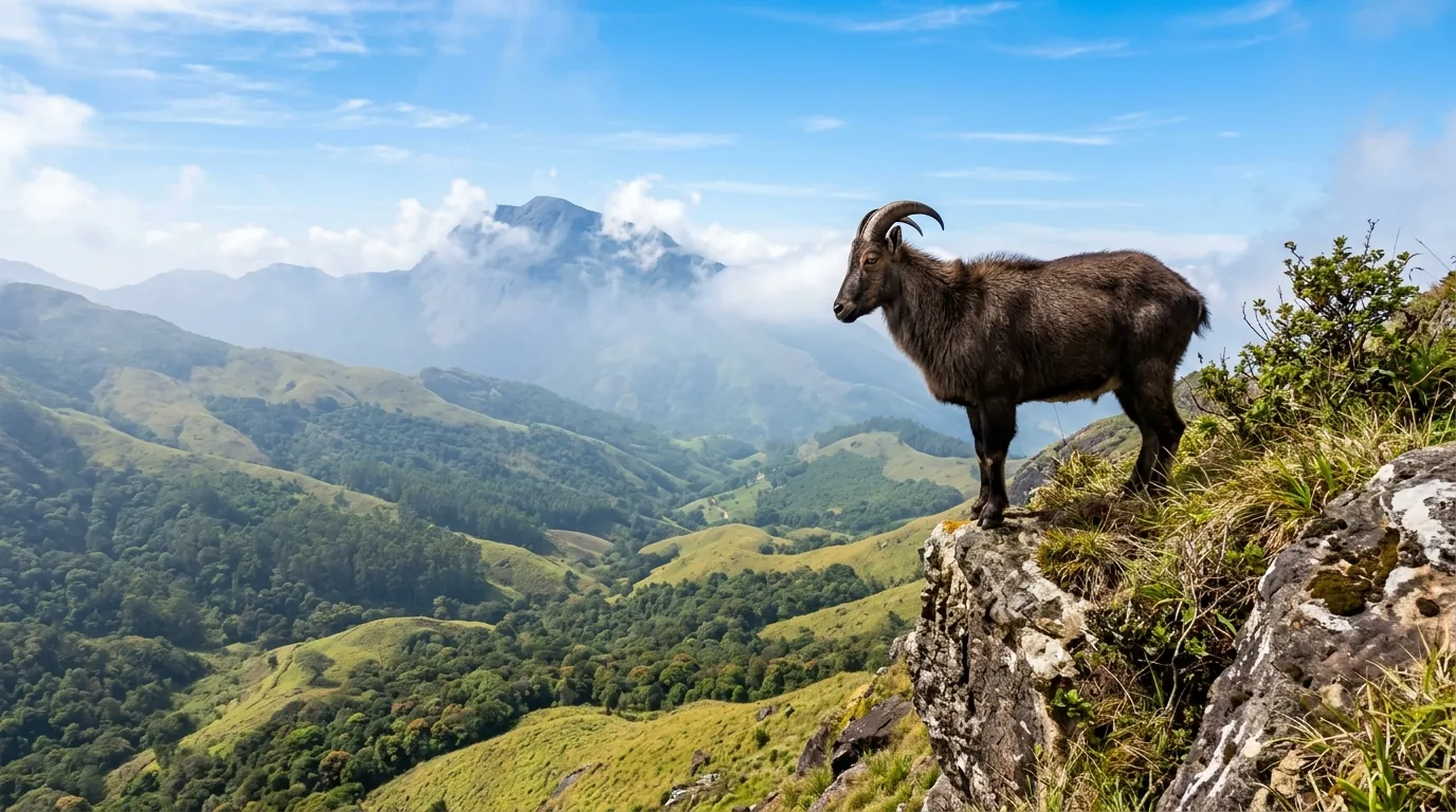 Nilgiri Tahr at Eravikulam National Park Munnar
