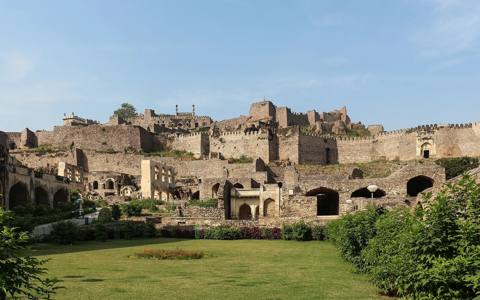 The granite ramparts of Golconda Fort