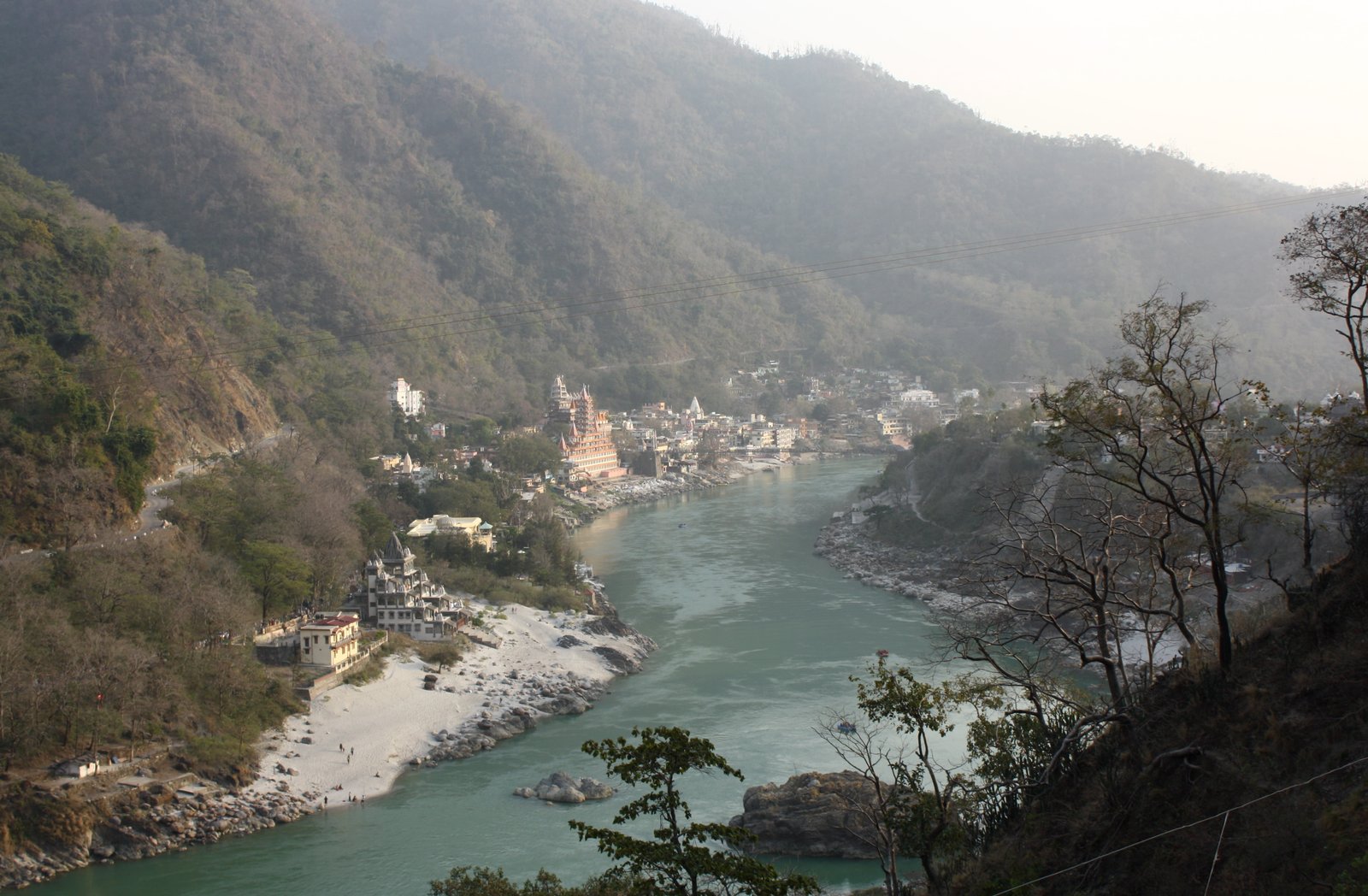 Laxman Jhula Suspension Bridge Ganges Rishikesh