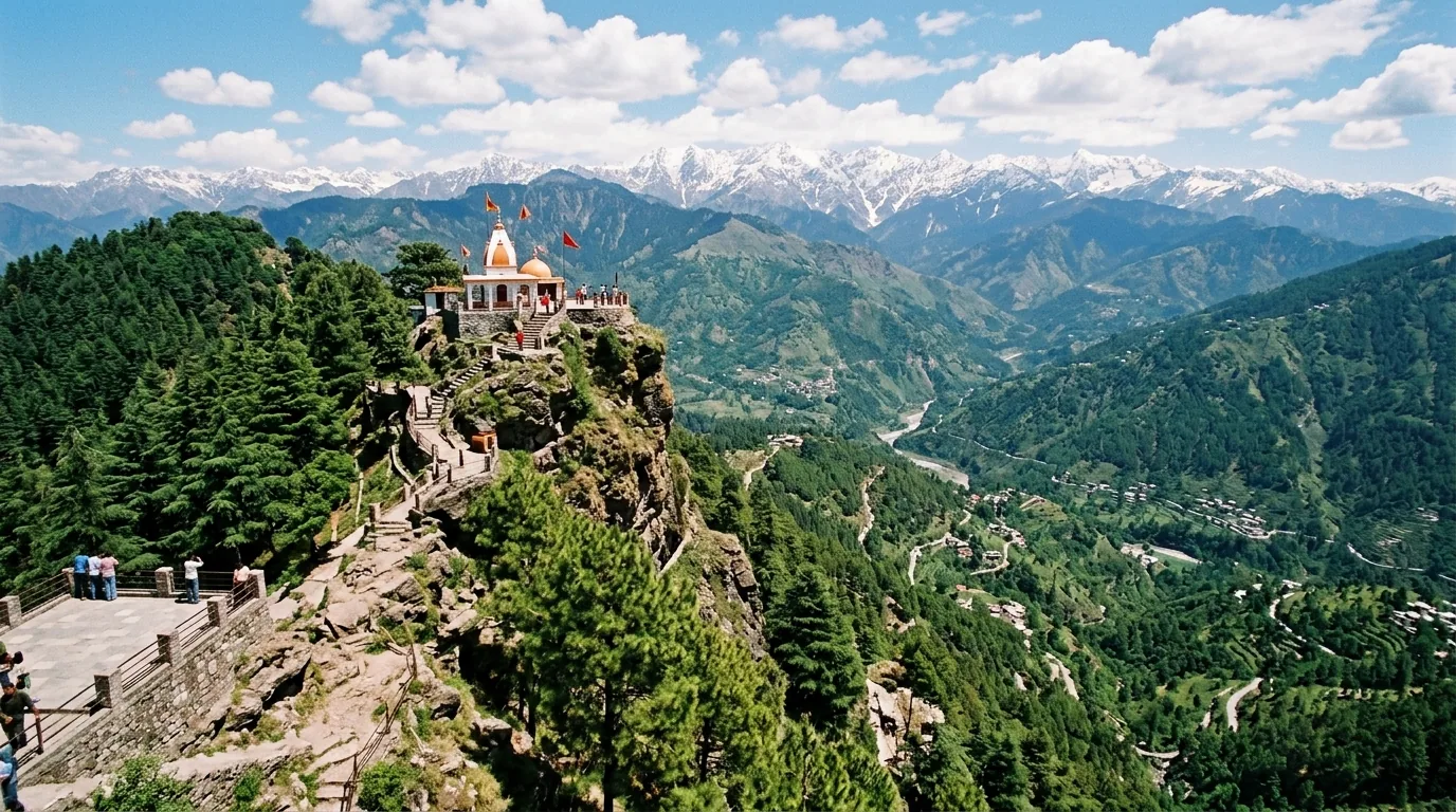 Monkey Point Sacred Hilltop Hanuman Temple Peak Overlooking Himalayan Ranges