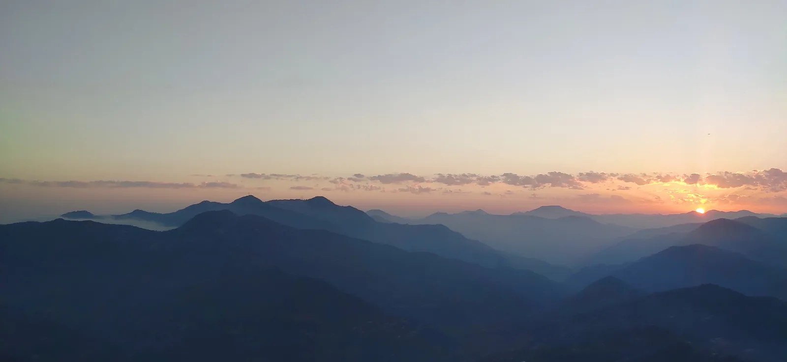 Golden Himalayan Sunset Over the Valleys of Mukteshwar, Uttarakhand