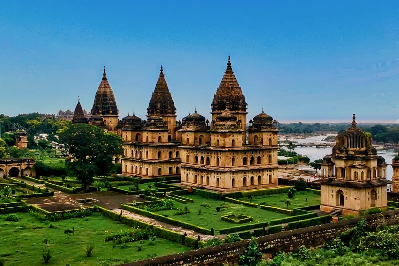 Royal Chhatris Orchha Betwa River