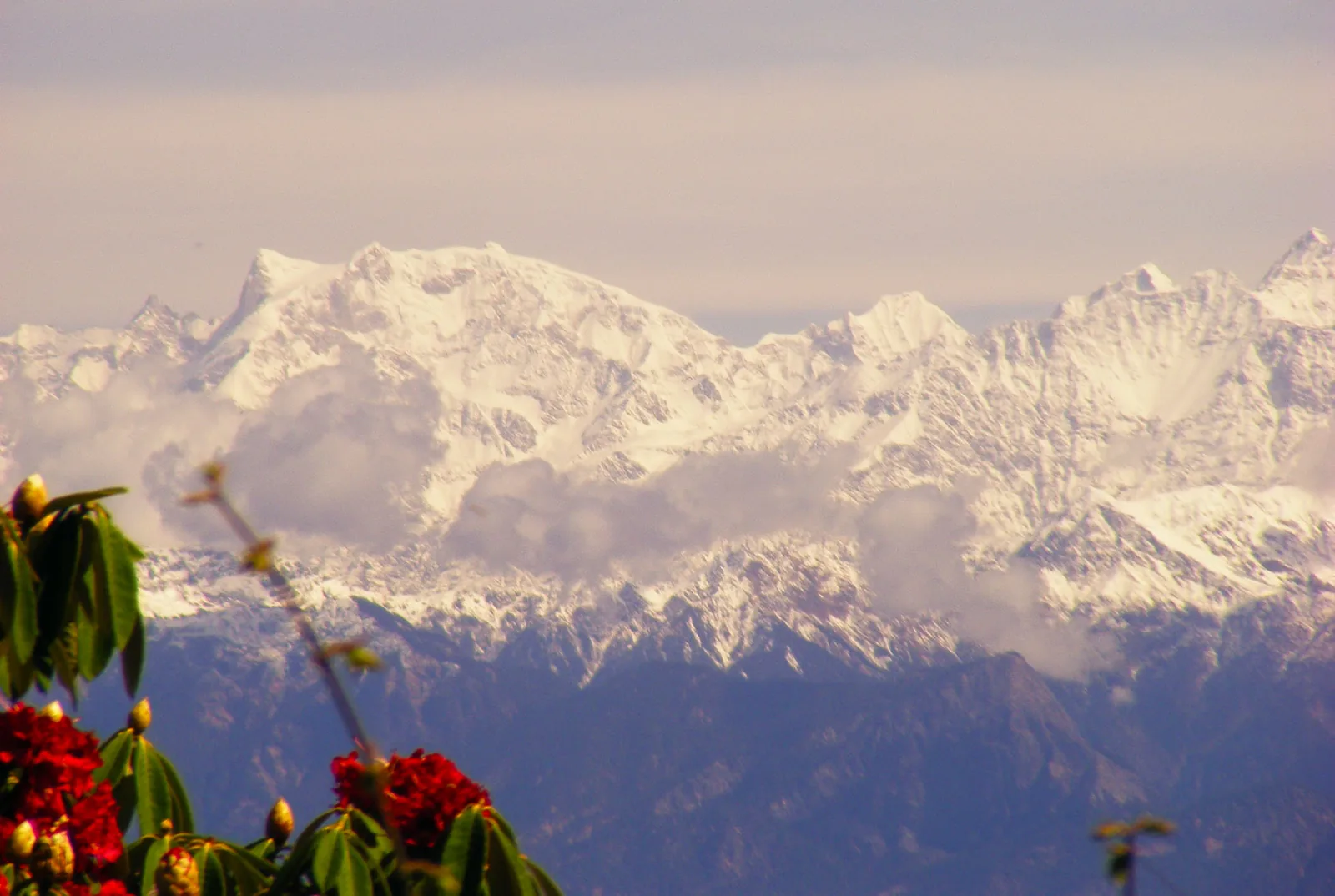 Swargarohini Snow Peaks View from Dhanaulti