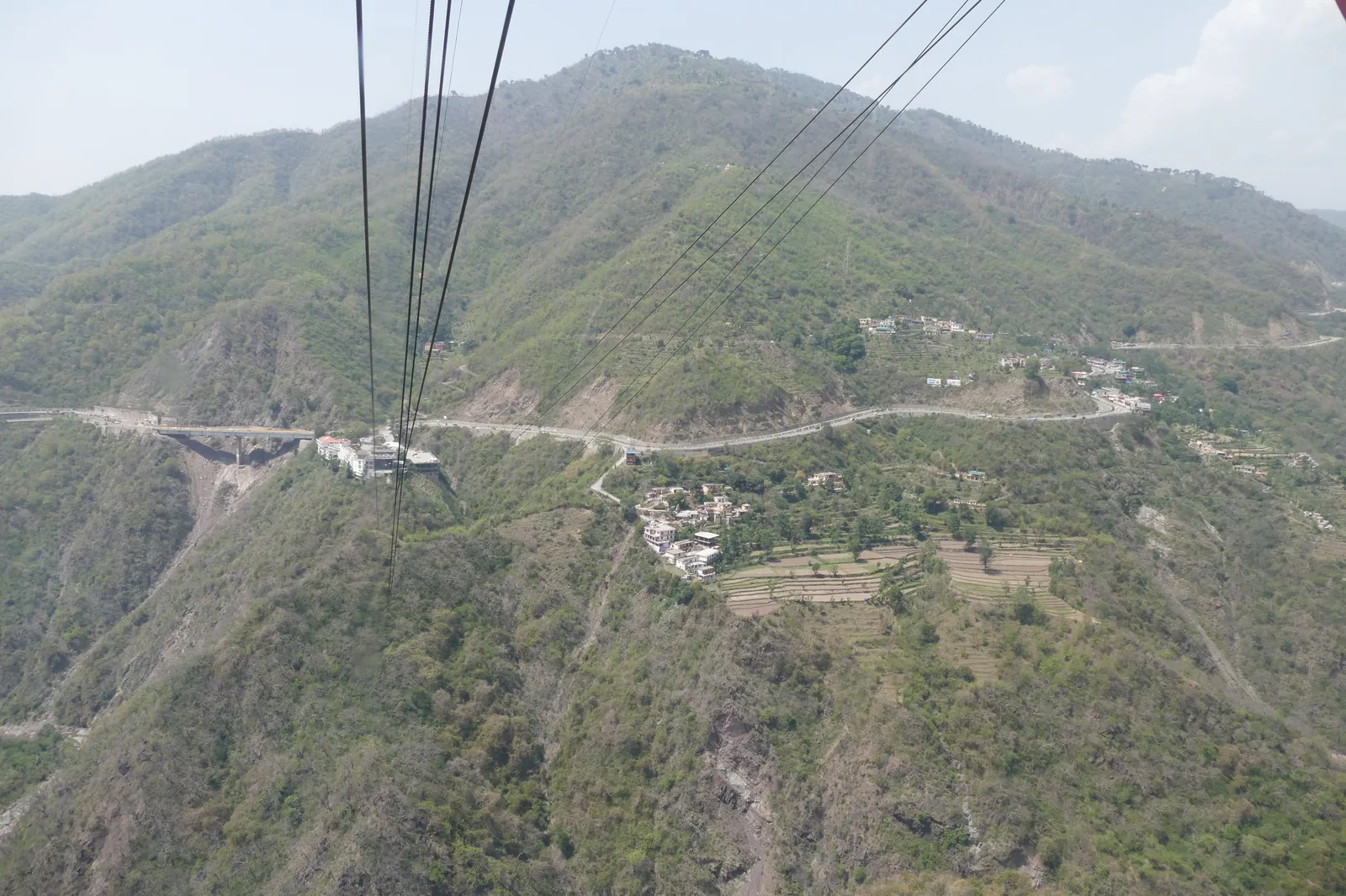 Timber Trail Aerial Cable Car Gondola Soaring Across Mountain Gorges Near Kasauli