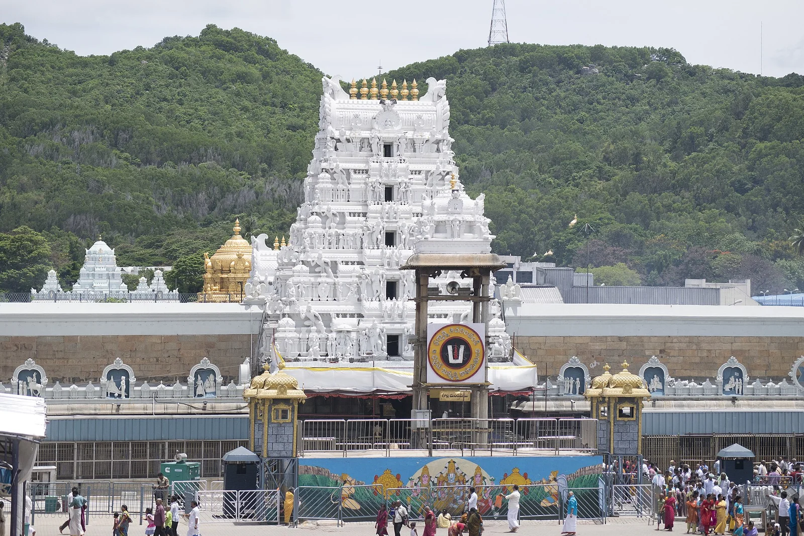 The gopuram of Tirumala Venkateswara Temple